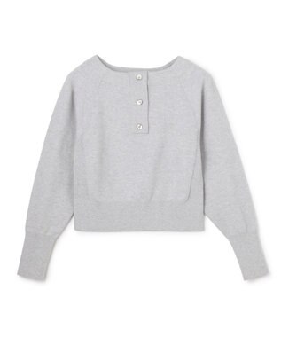 uncrave スウェットライクニット ヘンリーネックトップス