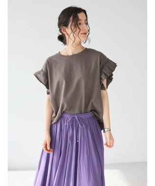 CRAFT STANDARD BOUTIQUE 袖ギャザーフレアプルオーバー Brown