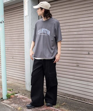 WEGO 【接触冷感/ユニセックス着用ITEM】カレッジロゴグラフィックT（SS） スミクロ