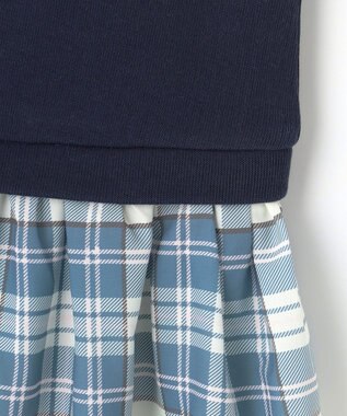 組曲 KIDS 【110-140㎝】ダブルフェイスドッキング ワンピース マローブルー系