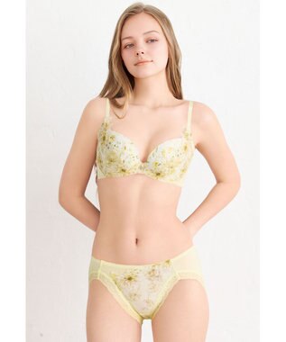 WACOAL ブラジャー 【ハグするブラ】 体温を感知してカラダになじむ 谷間メイク 脇高設計 レディース BXB478 /ワコール イエロー