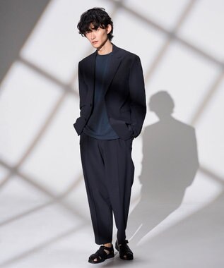 JOSEPH HOMME 【WEB限定】【新素材 / 新型】サマーヴェールストレッチ　ドロスト付ワイドテーパードパンツ/ MARLOW ネイビー系