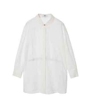 DAKS バックドローストリング コットンシャツ ホワイト