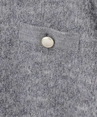 ANY SIS 【洗える】ブークレニット カーディガン グレー