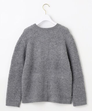 ANY SIS 【洗える】ブークレニット カーディガン グレー