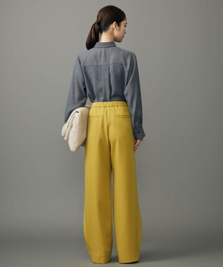 自由区 S 【カタログ掲載】Peソフトツイルラップワイド パンツ マスタード