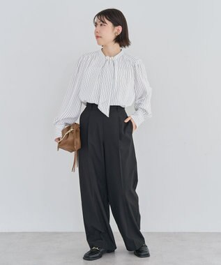 Green Parks ２ｗａｙボウタイブラウス Stripe