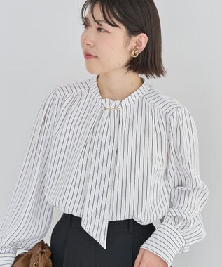 Green Parks ２ｗａｙボウタイブラウス Stripe