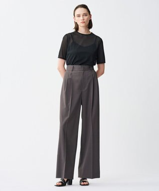 uncrave トリコットシフォン ハーフスリーブカットソー ブラック