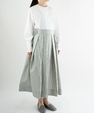 muuc 【土の凹凸を表現したナイロン素材】テレイン スカート シルバーグレー