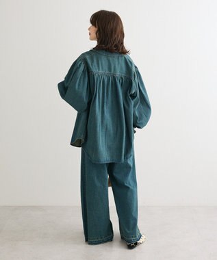 Green Parks ・ＳＵＧＡＲ　ＳＰＯＯＮ　ボリュームスリーブデニムシ Green