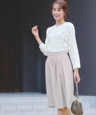 Tiaclasse 【ダブルクロス・洗える】アシメタックスカート グレージュ