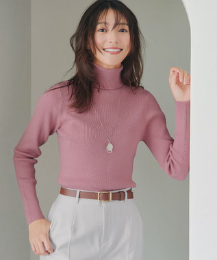 Tiaclasse 【新色追加・洗える】リブタートルニット