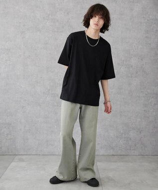 WEGO 【ユニセックス着用ITEM/綿100%/XSSMLサイズ展開】リラックスフィットコットンT ブラック