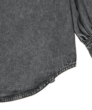 Green Parks ・ＳＵＧＡＲ　ＳＰＯＯＮ　ボリュームスリーブデニムシ Black