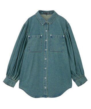 Green Parks ・ＳＵＧＡＲ　ＳＰＯＯＮ　ボリュームスリーブデニムシ Green