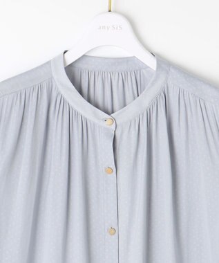 ANY SIS 【洗える】カッセンジャカード ブラウス ライトブルー