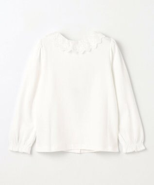 ANY KIDS レース襟カットソーブラウス ホワイト
