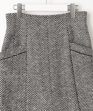 Feroux 【古畑星夏さん着用】ヘリンボンハイウエストミディ スカート ホワイト系2