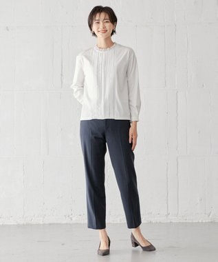 J.PRESS LADIES L BAHARIYE テーパード パンツ ネイビー系