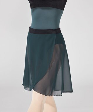 Chacott 巻きスカート ボトルグリーン