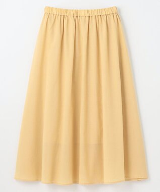 ANY 【大好評につき新色追加！/ウエストゴム】シャンブレーライクフレアスカート イエロー
