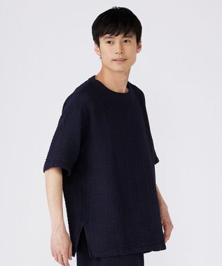 UCHINO クレープガーゼシンプルルームウェア ユニセックス ネイビー