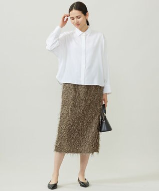 自由区 【カタログ掲載】フェザージャカード スカート カーキ