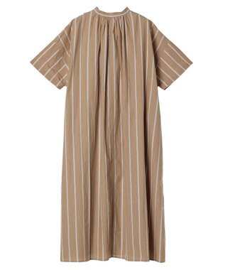 AMERICAN HOLIC イージーケア＋接触冷感丈違い強撚ワッシャーワンピース Stripe Beige