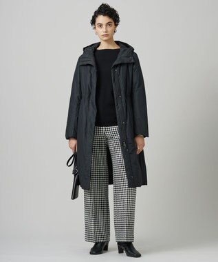 ICB ハウンドトゥースツイード ワイドストレートパンツ オフ×ブラック系