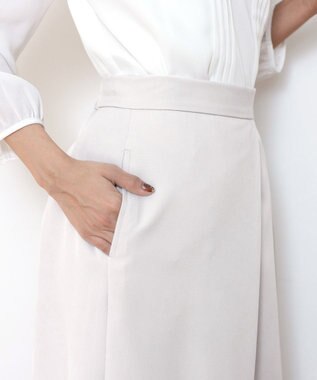 Tiaclasse 【ダブルクロス・洗える】アシメタックスカート グレージュ