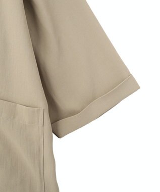 Green Parks 【適ON】シアーシャツジャケット Gray Beige