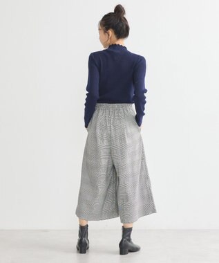 earth music&ecology レーシーハイネックリブプルオーバー Navy