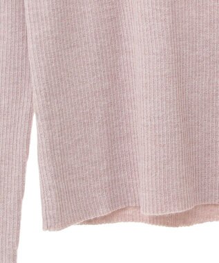 earth music&ecology レーシーハイネックリブプルオーバー Pink Beige