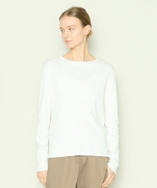 JOSEPH 【洗える】クリーミーリブ　ロングスリーブトップス White