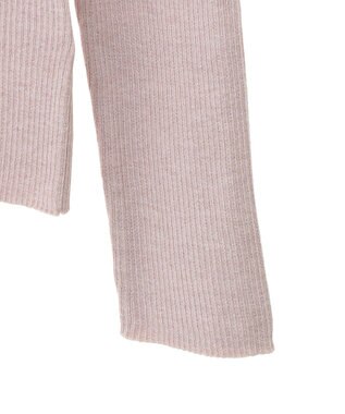 earth music&ecology レーシーハイネックリブプルオーバー Pink Beige