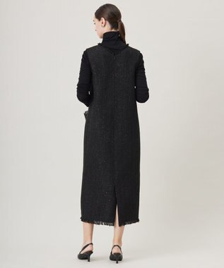 ICB L 【CLASSY.1月号掲載】スパングルツイード ジャンパースカート ブラック系