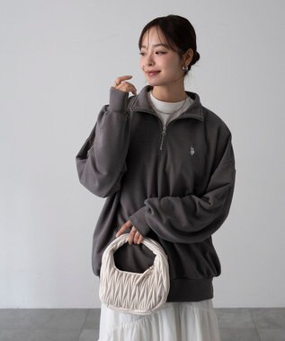 WEGO 【WEB限定/25年秋冬新作/ユニセックス着用ITEM】別注USPOLOハーフZIPPO スミクロ