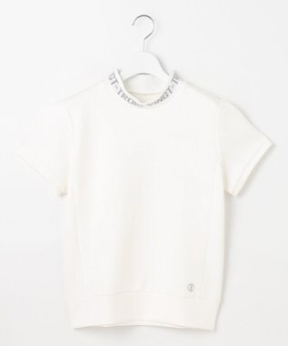 23区GOLF 【WOMEN】ライトダンボール ロゴリブモックネック ホワイト系