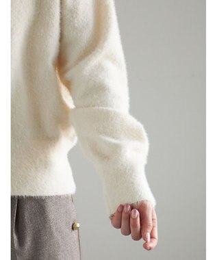 Te chichi 【宮本茉由着用】ハイネックフェザーニット オフホワイト