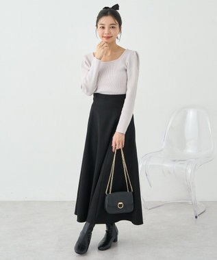 earth music&ecology ＳＥＴ２点ケープ＋リブニットプルオーバー Light Gray