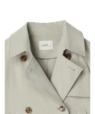 earth music&ecology ショートトレンチコート Light Khaki