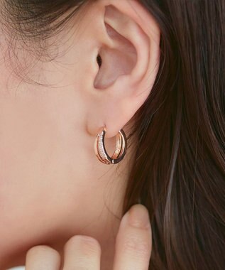 Tiaclasse 【金属アレルギー対応／選べる2種類】ラインピアス ピンクゴールドB