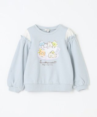 ANY KIDS 【すみっコぐらし】レイヤード 風 トレーナー ペールサックス