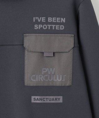 PW CIRCULUS 【MEN】ポケット 長袖 モックネック シャツ グレー系