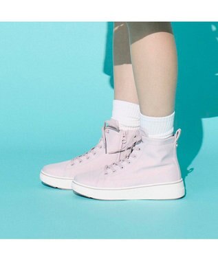 ing <ing>【レイン対応】ハイカット厚底スニーカー ピンク