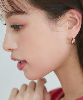 Tiaclasse 【金属アレルギー対応／選べる2種類】ラインピアス ピンクゴールドB