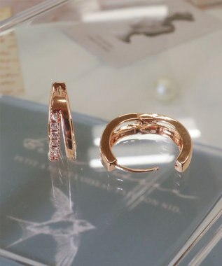 Tiaclasse 【金属アレルギー対応／選べる2種類】ラインピアス ピンクゴールドB