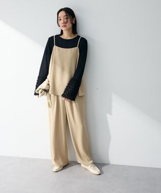 Green Parks レイヤー風　サロペット Beige