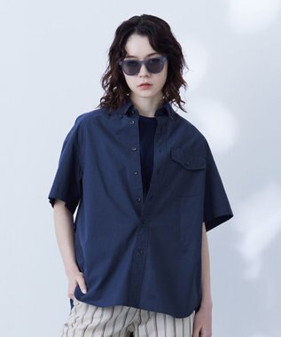 J.PRESS YORK STREET 【UNISEX】タイプライター ワッシャーシャツ/B.D ネイビー系